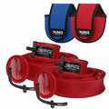 RUNCL Fishing Rod Sleeves & Reel Bags, Spinning/Casting Rod Socks & Spinning/Baitcasting Reel Covers - Protection Solution, Space Saver, Perfect Storage - Fishing Pole Sleeves & Reel Pouch (2 Pack) - color: Casting Rod Sleeves*2pcs+Reel Bags*2pcs,(Red)