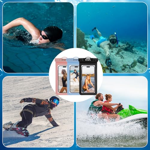2-in-1 Floating Waterproof Phone Pouch & Detachable Armband, IPX8 Certified Dry Bag with Lanyard, Universal Protector for iPhone 17-11 Pro Max Plus Air & Galaxy S25/S24. Blue - color: Blue