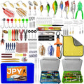 329PCS Fishing Lures Kit Bass Fishing Tackle Box with Tackle Included Fishing Gear Accessories Set with Soft Lure, Pliers, Hooks, Spoons, Jigs, Swivels, Frog, Weights Freshwater&Saltwater Gift Choice