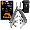 Gerber Gear Truss 17-in-1 EDC Needle Nose Pliers Multi tool - includes Pocket Knife, Screwdriver, and Bottle Opener Accessories - Gifts for Men, Fishing and Camping Gear - Gray with Standard Sheath - style: Gray Standard Sheath