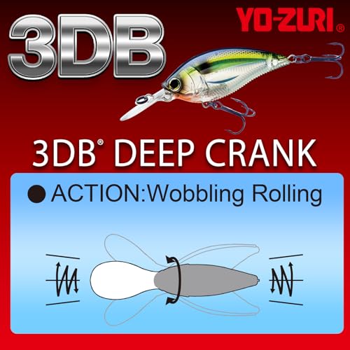 Yo-Zuri 3DB Deep Crank Floating Diver Lure, Pearl Chartreuse Lime, 2-3/4-Inch - color: Prism Baby Bass