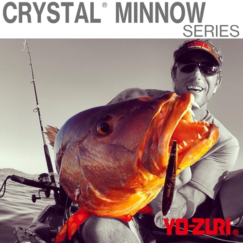 Duel Yo Zuri Crystal Minnow Deep Diver Walleye ' F Mm 3 Floating Lure - color: White, size: 4 3/8 Inch
