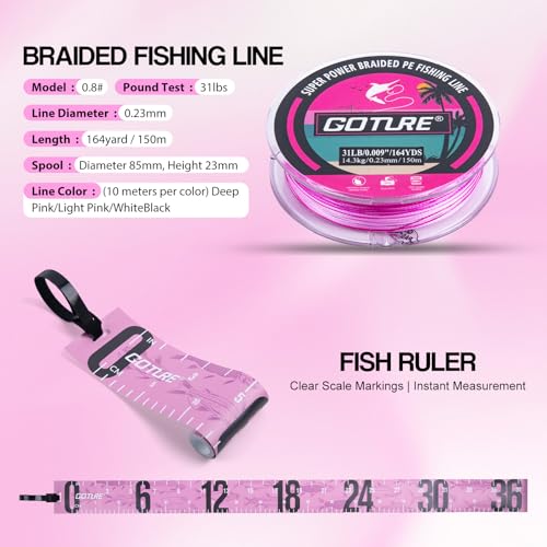 Goture OpenSide Tactical Sling Tackle Bag with Pink Fishing Rod & 3 3700 Tackle Trays, 8FT Fishing Rod and Reel Combo, Lightweight Fishing Backpack Storge Fishing Gear Gift for women - color: Pink, size: Large bag with 3700 trays, style: Full Fishing Kit(