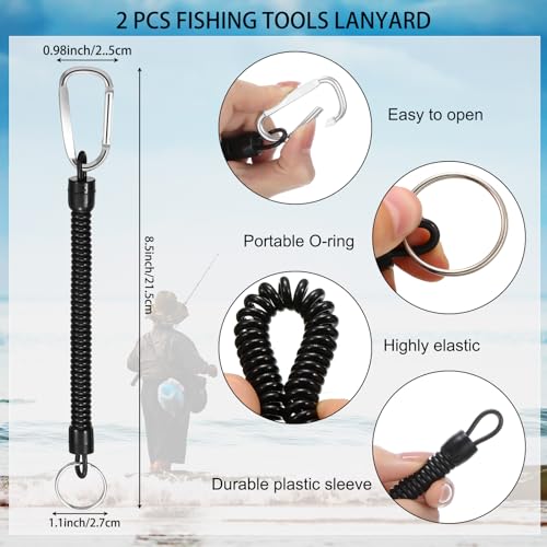 Honoson Fishs Hook Remover Tools Kit Include 1 Pcs Handheld Digital Fish Scale and Fishing Hook Remover Tool and Fish Lip Gripper and Fishing Plier with Sheath and 2 Pcs Fishs Tool Lanyards - color: Silver