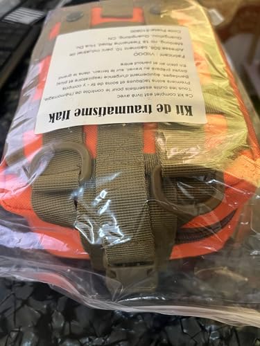 74 Piece Camping First Aid Kit Ifak Trauma Kit, Molle Tactical First Aid Kit Refill Supplies for Survival Camping Hiking Travel (Orange) - color: Orange