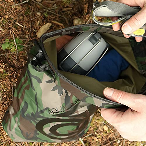 AquaQuest Rogue Dry Bag - 100% Waterproof Roll Top - 100L Boulder Camo - Outdoor Storage Bag - color: Boulder Camo, size: 100 L