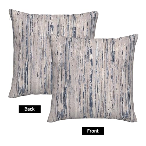 Seaside Textured Throw Pillow Covers Coastal Stripe Square Pillow Cases 18x18 Inch Set of 2 Beige Teal Ombre Outdoor Decorative Pillowcase Cushion Cover for Couch Sofa - color: Teal, size: 18" x 18" (Pack of 2)