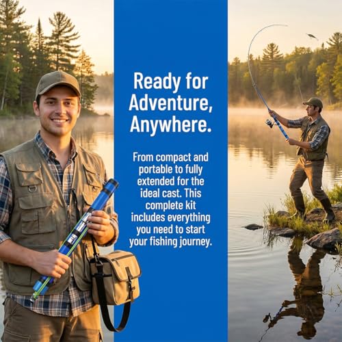 2026 New Fishing Catapult Rod, Portable Slingshot Fishing Reel Set, Professional High Elasticity Casting Tool for Outdoor Anglers Travel, Saltwater & Freshwater
