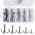 UCEC Fishing Hooks Treble Hooks Kit for Saltwater Freshwater, High Carbon Steel Strong Sharp Round Bend for Catfish Trout Hard Baits Lures, Size #1#2#4#6#8#10#12#14 110/50/210 Pack with Split Rings - style: 50pcs, #2 #4 #6 #8 #10