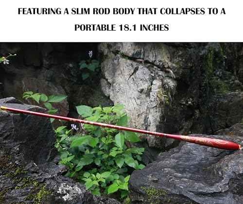 Tenkara Rod Fly Fishing Rod Kit - Kids Fishing Pole Small Stream Collapsible Fly Poles All Waters Quality Carbon Tube Creek Rods - color: Tenkara rod kit, size: 14.8 ft