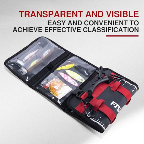 Goture Roll-Up Waterproof Saltwater Lure Bag Fishing Tackle Wrap | Dual-mode tactical suspension system for backpacks or boat rails, ensuring instant hands-free gear access and mobility