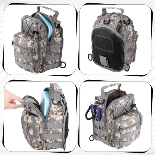 Sosation 134 Pcs Fishing Tool Fishing Tackle Box Kit and Equipment for Adults Beginner Gift, Hook Remover, Pliers Kit, Backpack Tackle Container Lures, Lip Gripper, Weigh Scale - color: Digital Pattern