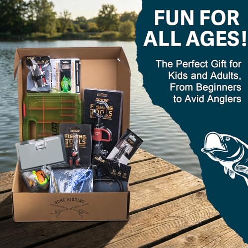 Goture Fishing Lures with Tackle Box and Fishing Tool Kit Set for Men Women, Include Fish plier, Braid Scissors, Fishing Gripper, Fish Ruler with Gift Box - color: Gift Boxed, size: Tools Set+66pcs Lure Kit (NO SCALE)