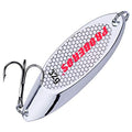 PROBEROS Fishing Spoons Lures Bass Baits Jigging Bait Tackle with Treble Hooks Hard Metal Spoon Fishing Lure Weight Pick 10 Pcs/Pack Silver Gold - color: 10PCS Silver, size: 32G-1.15OZ
