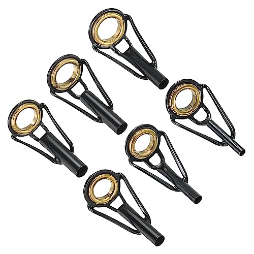 PATIKIL Fishing Rod Tip Repair Kit Stainless Steel Pole Ring Guide Replacement for Saltwater Freshwater Fishing - color: Golden, size: 1.6-4mm