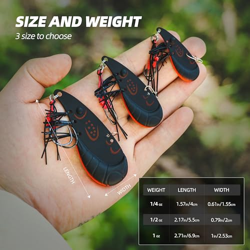 Shrimp Blade Bait – 3pcs Metal Vibe Jigging Lures with Skirted Tail and Assist Hooks, Lifelike Shrimp Design for Saltwater and Freshwater Fishing - size: 1/2oz