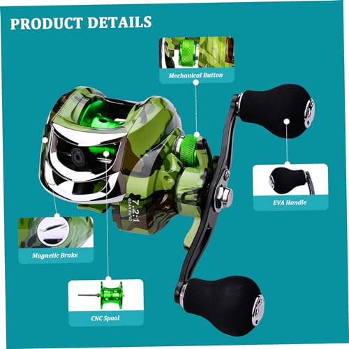 Baitcasting Reel Fishing Reel 18+1 Ball Bearing 7.2:1 Gear Ratio 9 Gear Braking Baitcaster Dual Handle Nylon Heavy Duty 10KG Fishing Reel. - color: Right Hand