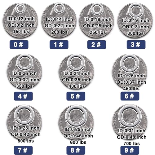 FishTrip Solid Rings Fishing 50Pcs - Stainless Steel Ring for Assist Hooks Jigs Butterfly Rigs Saltwater Freshwater - size: Size 000_50pcs