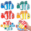 JarThenaAMCS 12Pcs Fish Bean Bags for Tossing Cute Colorful Tropical Clownfish Bean Game Bags for Summer Hawaii Holiday Family Fish Party Throwing Game Supplies