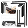 Glarks 13Pcs Professional Guitar Allen Wrenches with Pocket Truss Rod Hex Box Wrenches and Ball End Truss Rod Wrenches Kit, Guitar Repair Tool Kit for Guitar Bass Neck Truss Rod Adjustment