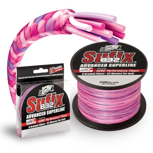 Sufix 832 Braid Line-1200 Yards - color: Sunrise, size: 30 lb
