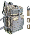 50L Large Military Tactical Backpack Molle Army Assault Pack for Travel Camping Hiking Fishing Backpack for men (ACU camo) - color: Acu Camo