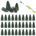 Bullet Fishing Weights Sinkers, 30pcs Worm Slip Sinkers Weight for Bass Fishing Carolina Rig Texas Rig Drop Casting Sliding Weights Saltwater Freshwater - size: 3/16oz-30pcs