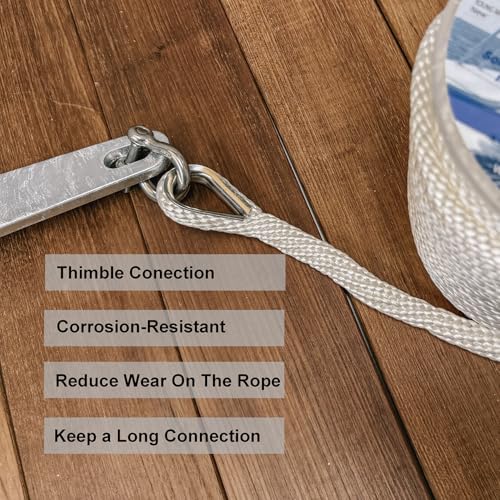 Young Marine Anchor line Anchor Rope Solid Braided Multifilament Polypropylene 3/8'' x50 - size: 3/8" x 50'