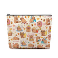 Capybara Makeup Bag, Capybara Gifts For Women, Capybaras Makeup Pouch, Travel Toiletry Bag With Zipper, Birthday Gifts For Mom Sister, Travel Toiletry Bag - color: Capybara