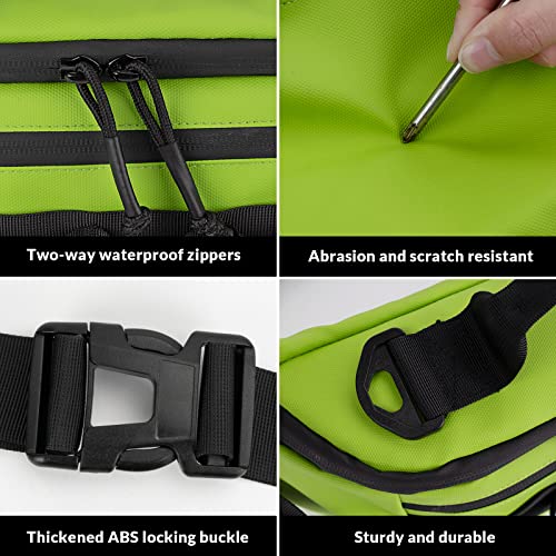 THKFISH Fishing Waist Pack, Fishing Tackle Bag Waterproof Fanny Pack for Women & Men Portable Sling Bag - color: GREEN-REGULAR