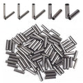 Fishing Wire Single Barrel Crimp Sleeves,100PCS Brass Copper Crimping Sleeve Tubes Fishing Wire Leader Rigging Fish Line Connector Tackle - size: Inside Dia 2.2mm - 100pcs