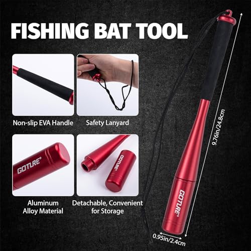 Goture Fishing Tool Kit,Fishing Pliers,Fillet Knife with Sheath,Fish Lip Gripper,Fish Hook Remover,Lanyard,Line Scissors,Sharpener,Stainless Steel Soap,Saltwater Gear Kit,Red/Pink,Gifts for Men/Women - color: A9:12pcs Fishing Tool Kit