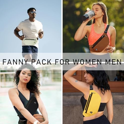 Fanny Pack for Women Men,Crossbody Fanny Pack Water Resistant Sports Waist Bag Pack, Belt Bag for Travel Hiking Running - color: 1pack-khaki