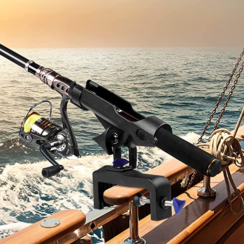PLUSINNO Fishing Boat Rods Holder Large Clamp Opening 360 Degree Adjustable Fishing Rod Racks Folding Holder - color: RH30 MAX OPENING 4.75 inch 4Pack