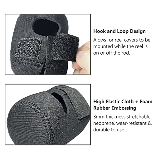 Fishing Reel Protective Cover - Neoprene Baitcaster Casting Spinning Reel Pouch Case Bag, Outdoor Wadering Accessories, 3.2" L x 2.4" W
