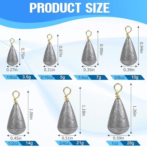 Fishing Weights Sinkers,15/30pcs Bass Casting Weights Bell Sinkers Fishing Weights Drop Shot Catfish Sinkers with Brass Swivel for Saltwater Freshwater - size: 1/2oz-15pcs