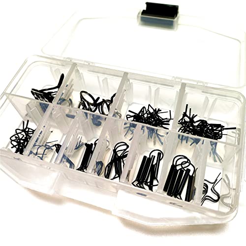 Kalavarma Fly Fishing Rod Repair Guide Kit Classic Fly Rod Wire Loop Fly Tops Sliver,Black,Gun Smoke Color - color: Black