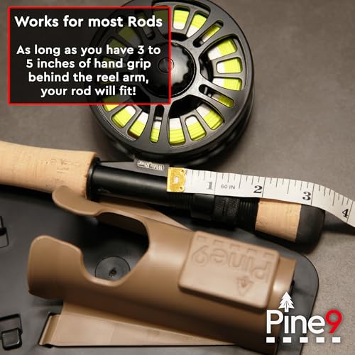 Ambie Fishing Rod Hip Holster - Patented Ambidextrous Quick-Draw Fishing Pole Holder, Made in USA - Spinning, Baitcaster & Centerpin Reels - Fits Any 1.5" Belt - color: Tactical Black