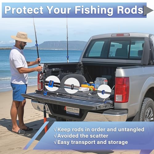 9PCS Fishing Rod Belts - Fishing Rod Sleeve Pole Straps, Fishing Pole Wrap - Fish Accessories Fit for Casting Rod, Spinning and Fly Rod