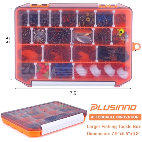 PLUSINNO Fishing Lures, All-in-One Fishing Tackle Box with Tackle Included, Fishing Gear Lure Bait Accessories Kit for Freshwater Bass Trout, Ideal Fishing Gifts for Men, Father & Beginners - color: 263Pcs Fishing Accessories Kit
