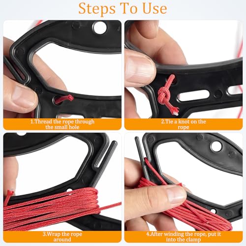 Line Winder Rope Paracord Winder Organizer Rope Spool Para Cord Roller and Organizer Paracord Spool Tool for Fishing Line Twine Extension Wrap Cable Storage Reel Tangle-Free String Holder Kinks 10Pcs