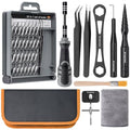 THKFISH Fishing Reel Maintenance Kit, Reel Repair Tool Kit, Fishing Reel Cleaning Set with Spool Pin Remover and 28 in 1 Screwdriver or 38 in 1 Electric Screwdriver - color: Black-Manual screwdriver