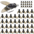 Bionic Fly Fishing Bait, Flies Fishing Lures Kit Trout Jigs Swimbaits Dry Flies Fly Fishing Lures Fish Attractant Fly Fishing Hook for Saltwater Freshwater Bass Panfish 15mm - color: Black-36pcs