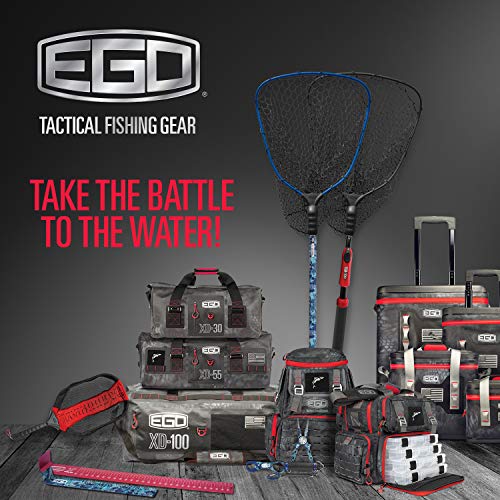 Ego Kryptek Tactical Tackle Box Backpack, Durable Fishing Tool Bag, 1000D Nylon Fabric with PVC Back, Water-Resistant, Multiple Storage Pockets, Laser-Cut Molle Loops, Includes 4 Tackle Trays - color: Typhon, size: Backpack - Regular