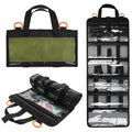 SILANON Fishing Lure Bag, Roll Up Bait Bag Organizer 6 Pockets PVC Protective Fishing Lure Wraps Covers Durable Waterproof Fishing Tackle Storage Bag Wraps for Soft Plastic Trolling Lure Tackle Box - size: Large