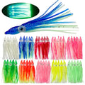 Squid Swimbait Fishing Lures - Tail Octopus Jig Head Glow Soft Plastic Lures - Trout Bass Fishing Baits Kit - color: D-glow squid lures 50pcs 3.54in