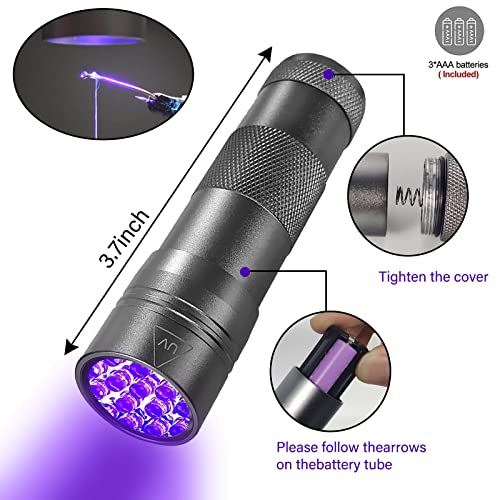 Riverruns UV Clear Glue Three Formula Thick,Thin and Super Flew +12 LED UV Power Light Fly Tying for Building Flies Flies Heads Bodies and Wings Tack Free - color: UV glue combo