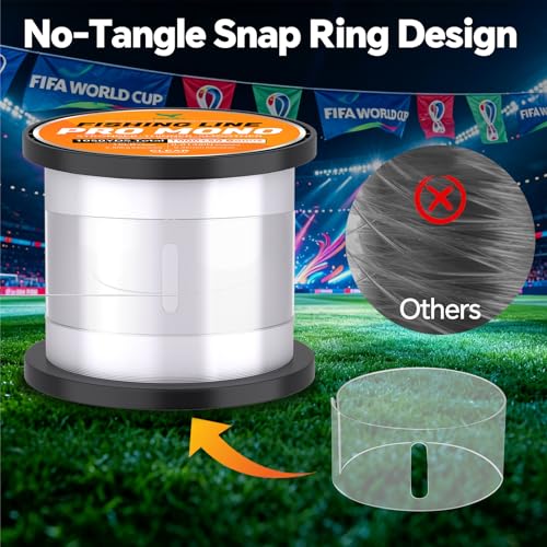 Monofilament Fishing Line with Knot Guide Card, Tangle-Free Snap Ring for No More Mess, Low Memory Smooth Casting Nylon Mono String, 15/20/30/50/80LB, 220-1050 Yards - color: Clear, size: 15LB 1050Yards