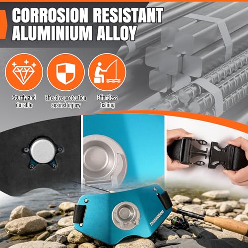 Fishing Belt Adjustable Belt Aluminum Protective plate Padded Waist Support for Fighting - color: Blue