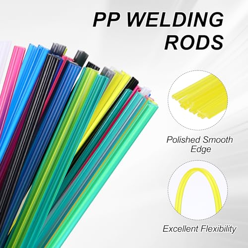 MECCANIXITY 10pcs Plastic Welding Rods, 8 Inch PP Welding Repair Strips Welder Rods with Reinforcing Mesh for Car Bumpers, Kayak Repair, Plastic Welder, Yellow - color: Yellow, size: 20cm
